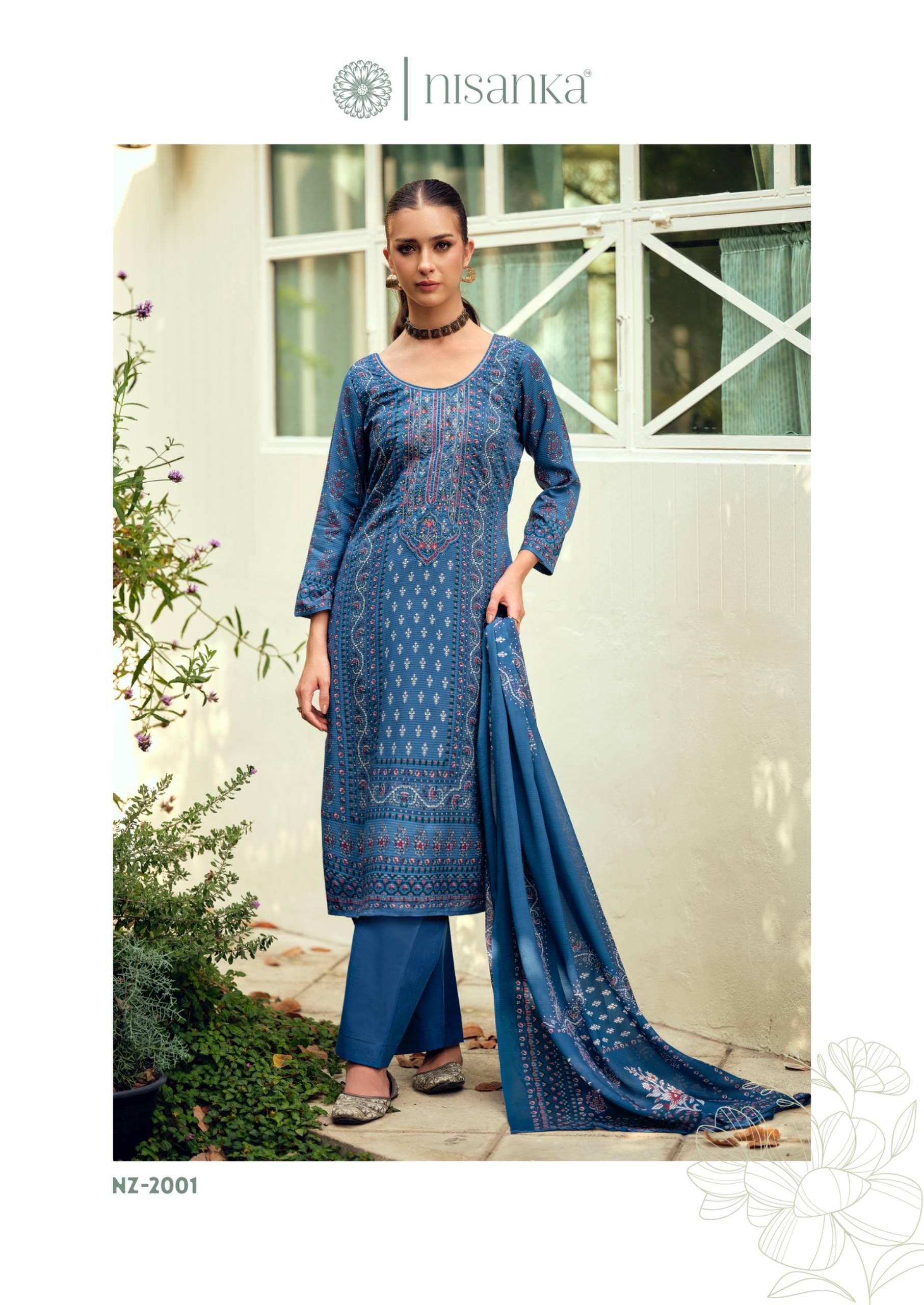 NIZAAM VOL 2 By NISANKA 2001 To 2004 Series Stylish Beautiful Colourful VISCOSE Dresses At Wholesale Price